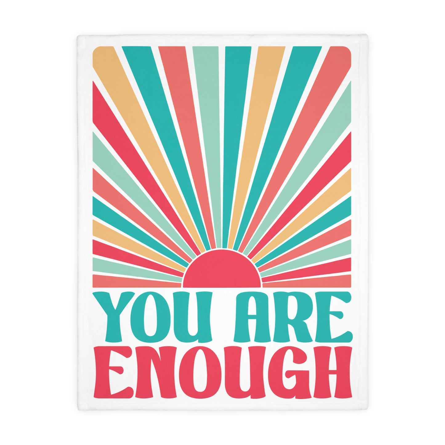 'You Are Enough' | Velveteen Throw Blanket