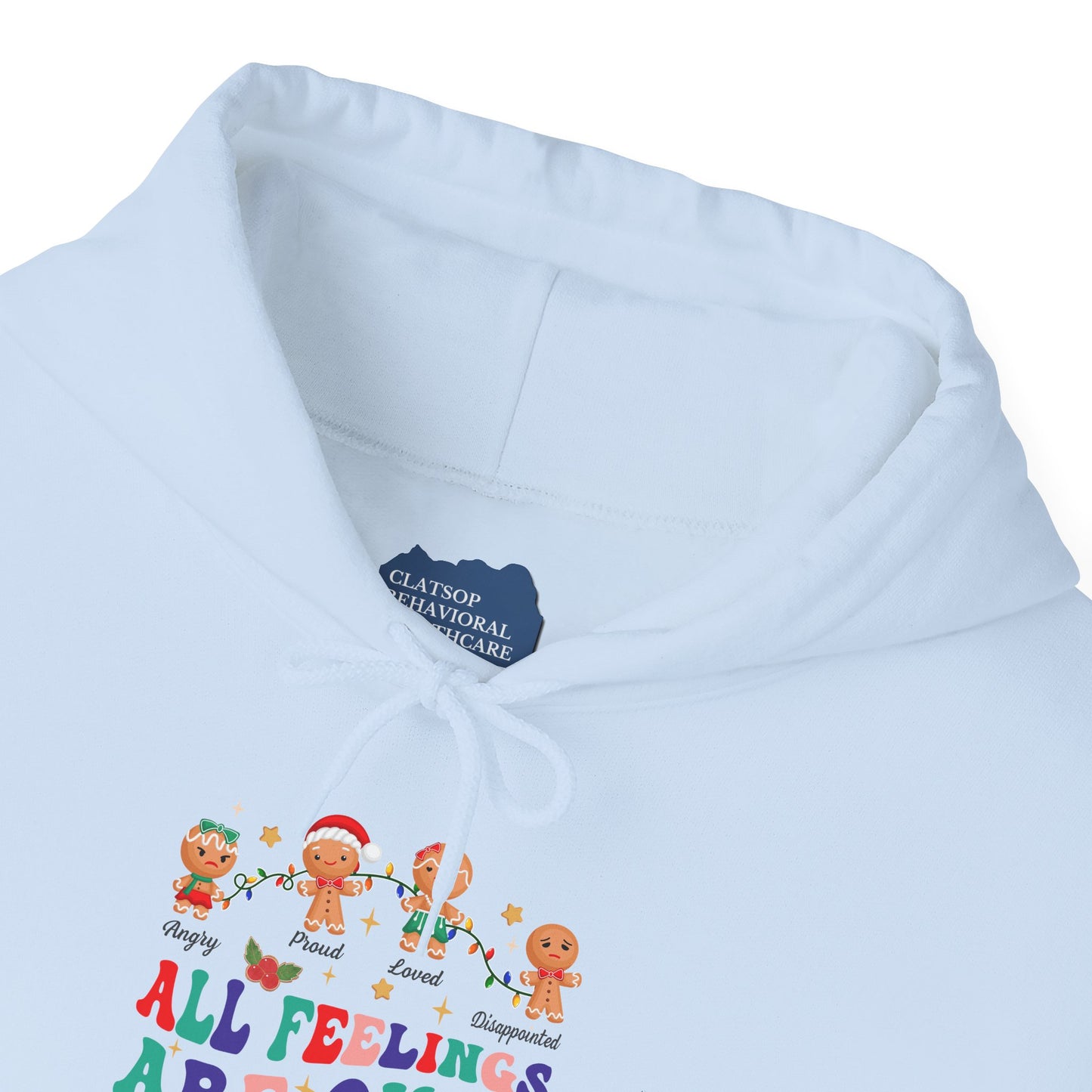 "All Feelings Are Okay" Holiday Edition • Unisex Adult Hoodie