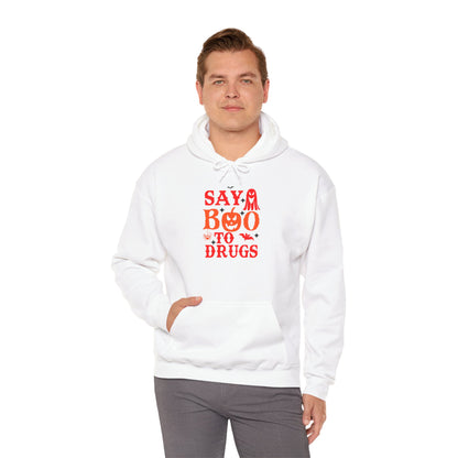 Halloween "Say Boo to Drugs" Graphic | Unisex Adult Hoodie