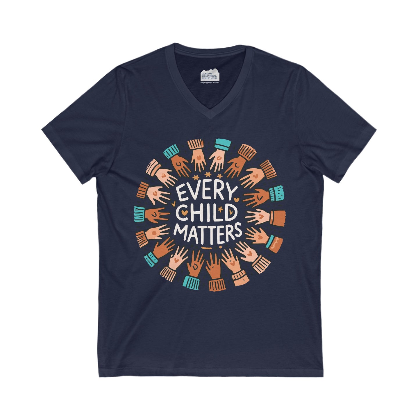 Every Child Matters Diversity Graphic • Unisex Adult V-Neck T-Shirt