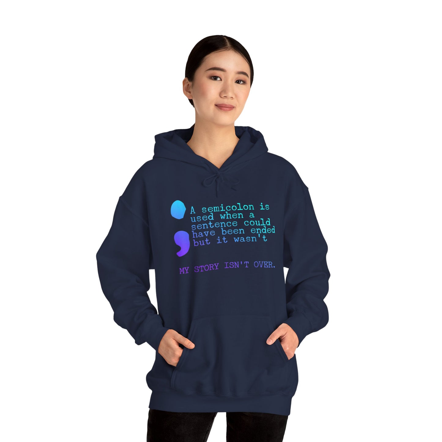 Semicolon Suicide Attempt Survivor Awareness | Unisex Adult Hoodie