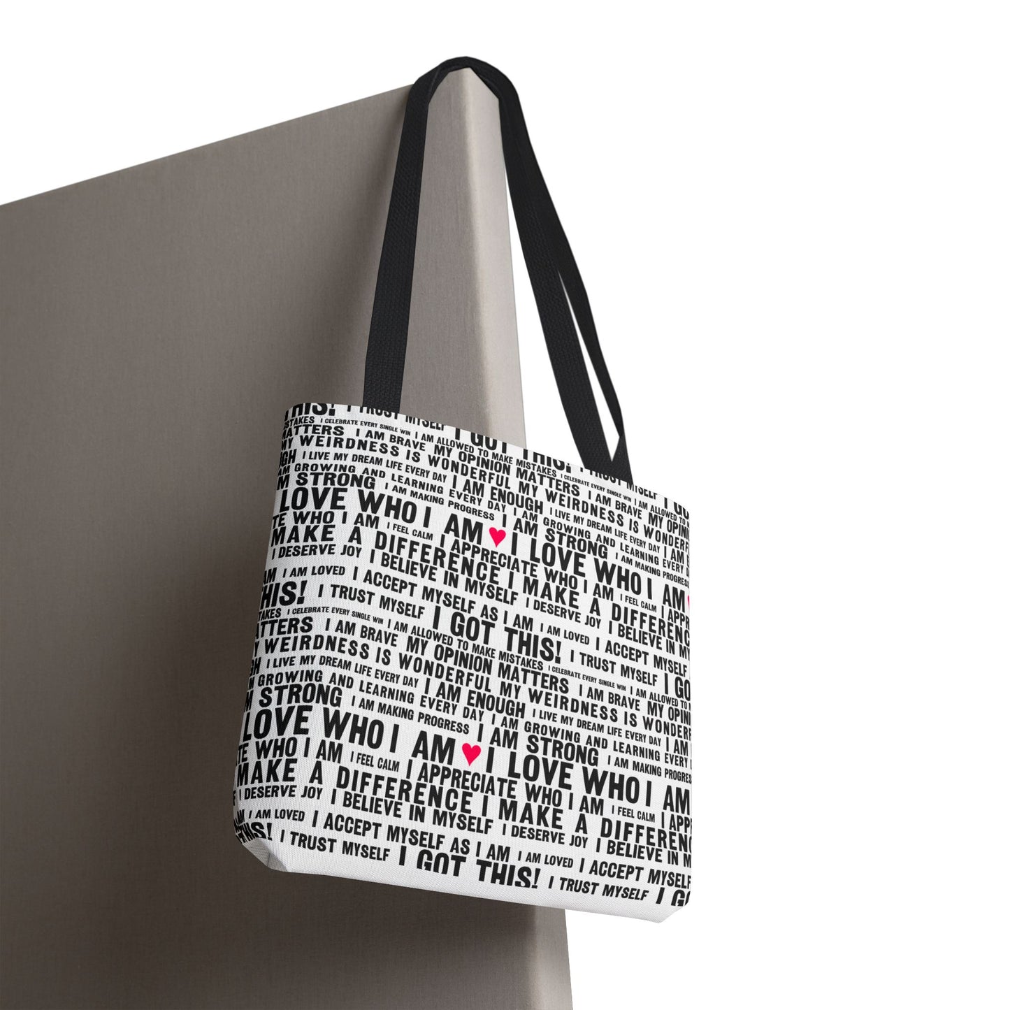 Daily Affirmations in Black & White | Eco-Friendly Tote Bag