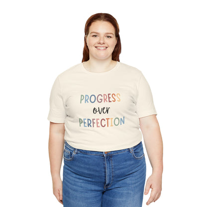 Progress Over Perfection Tee • Unisex Adult Short Sleeve T-Shirt