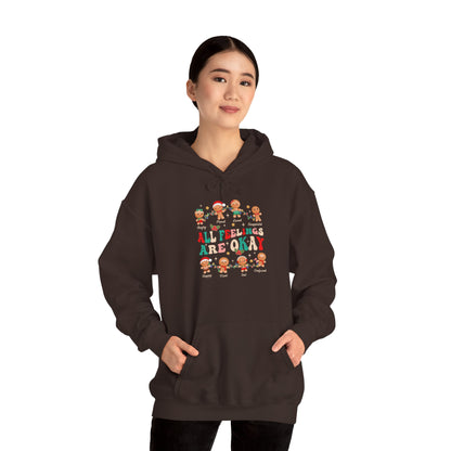 "All Feelings Are Okay" Holiday Edition • Unisex Adult Hoodie