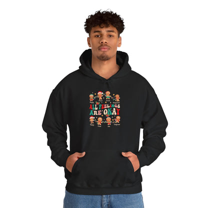 "All Feelings Are Okay" Holiday Edition • Unisex Adult Hoodie