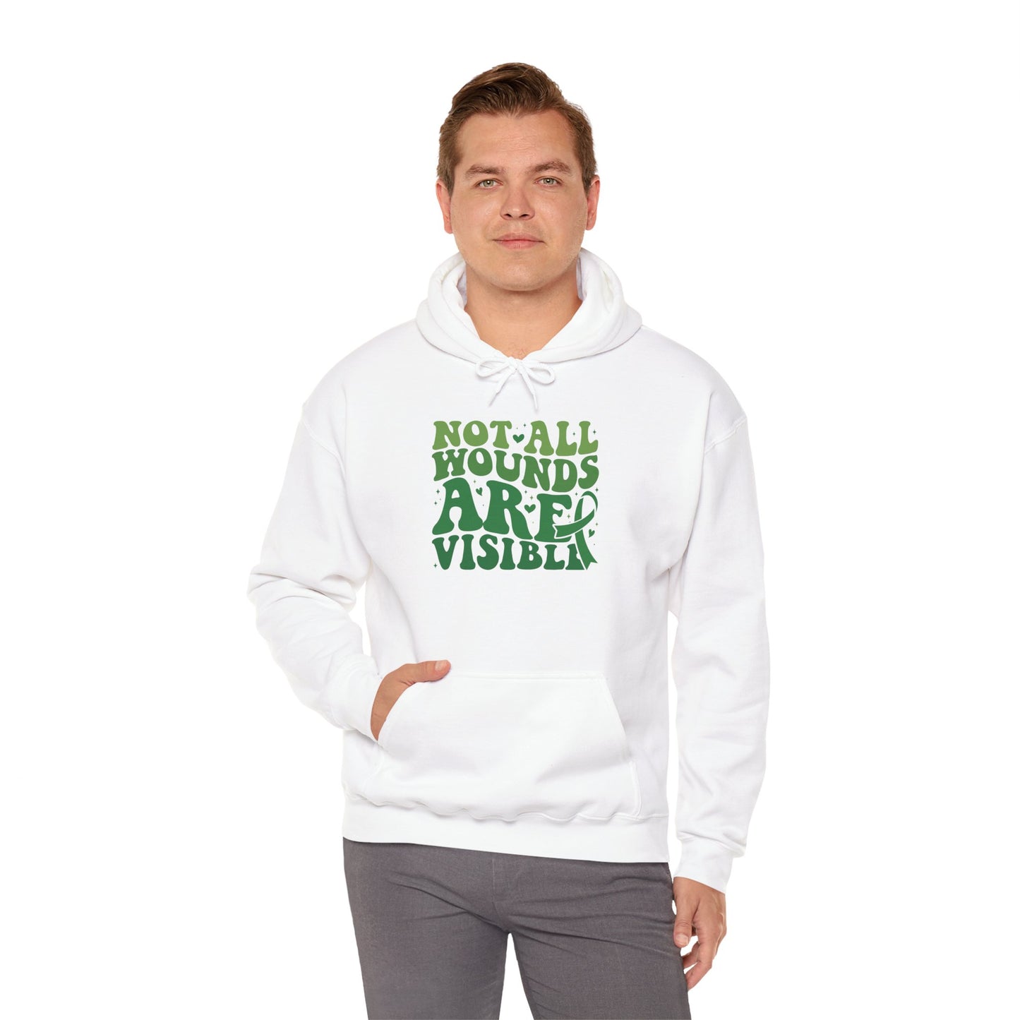 "Not All Wounds Are Visible" Mental Health Awareness | Adult Unisex Hoodie