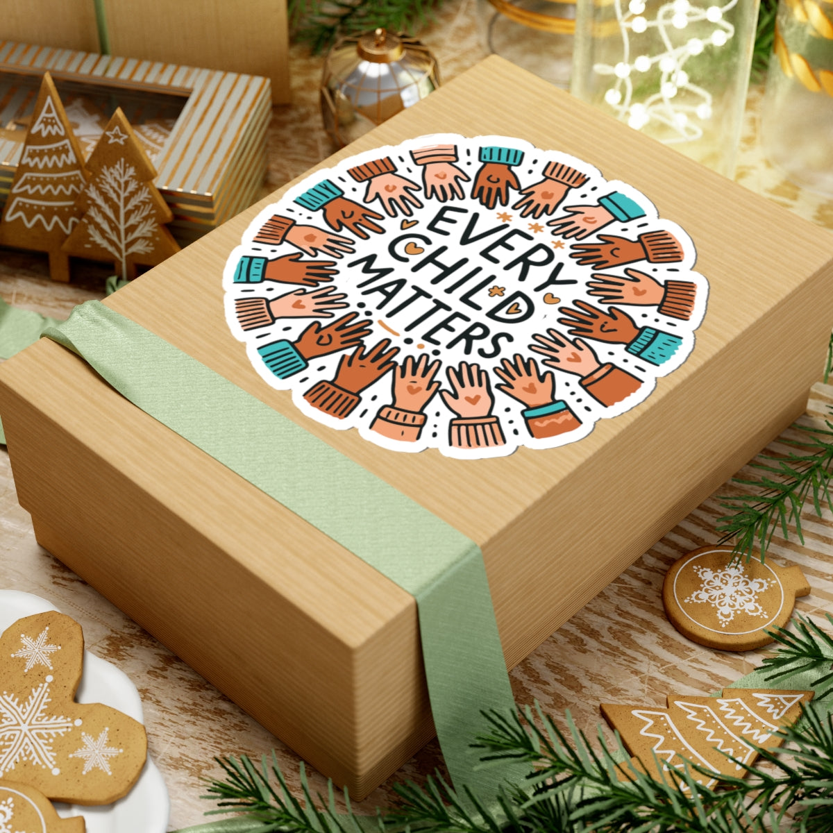 Colorful Every Child Matters Diversity Graphic • Kiss-Cut Sticker