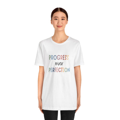 Progress Over Perfection Tee • Unisex Adult Short Sleeve T-Shirt