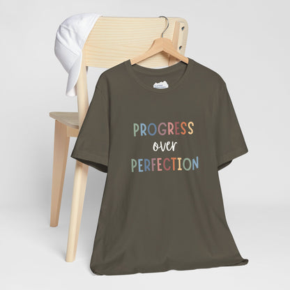 Progress Over Perfection Tee • Unisex Adult Short Sleeve T-Shirt