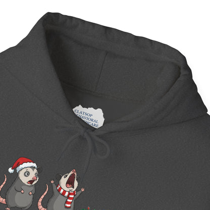 "Overstimulated But Festive" Christmas • Unisex Adult Hoodie