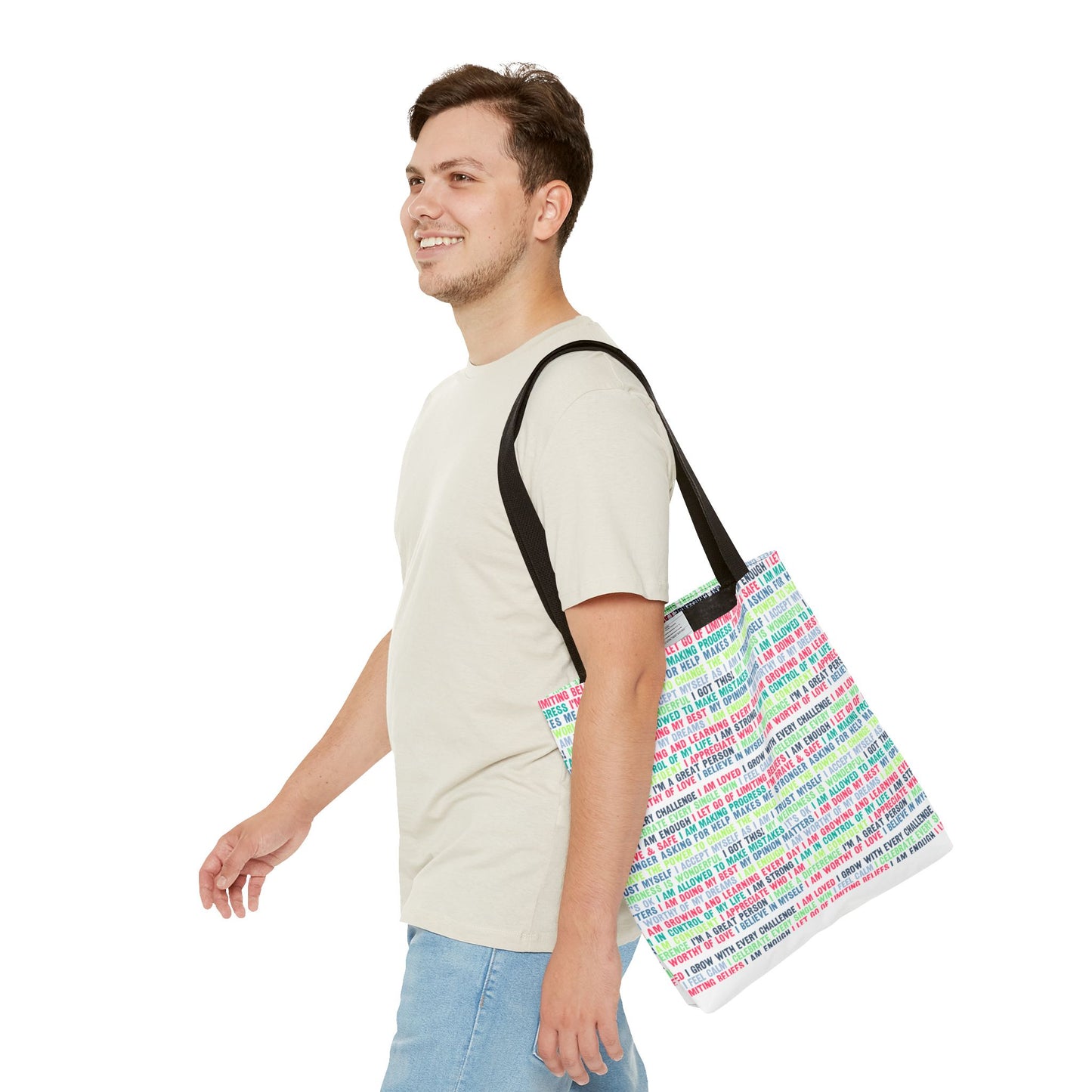 Daily Affirmations in Multi-Color | Eco-Friendly Tote Bag