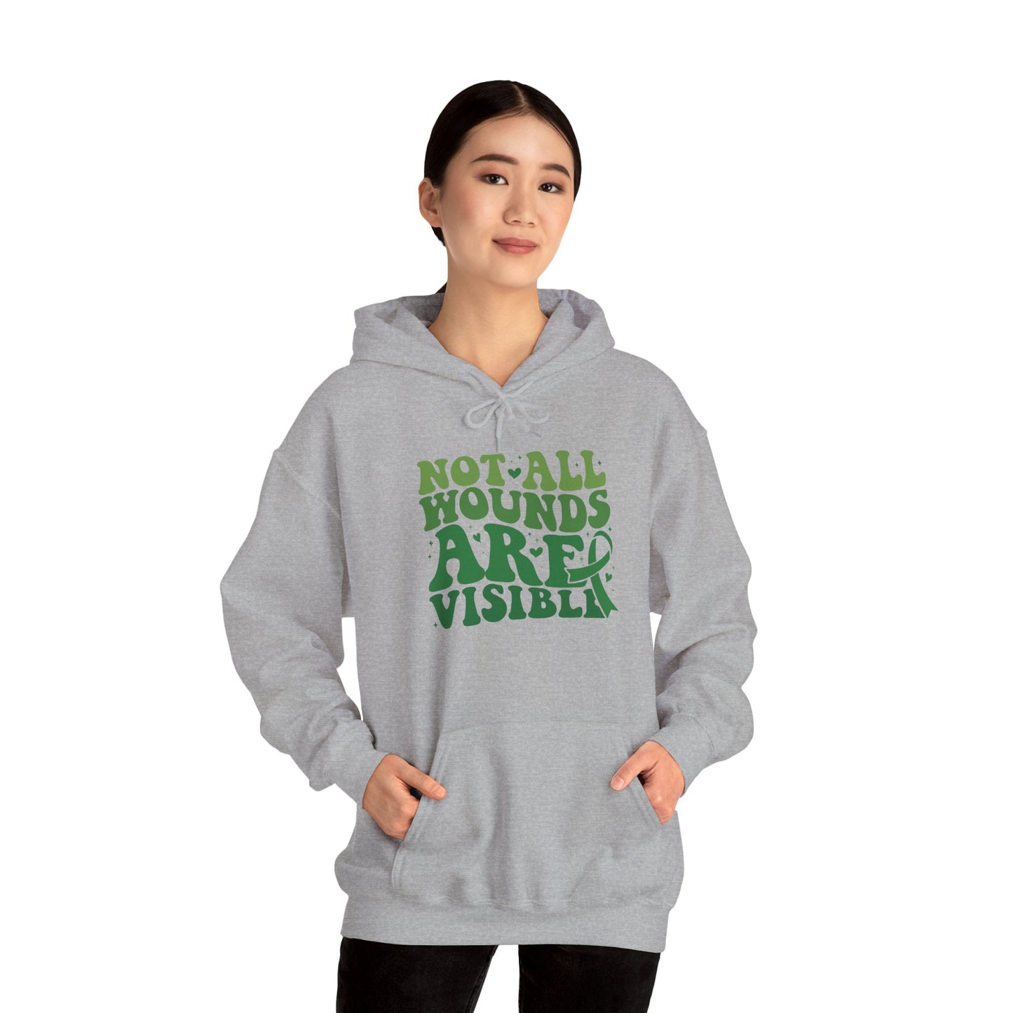 "Not All Wounds Are Visible" Mental Health Awareness | Adult Unisex Hoodie