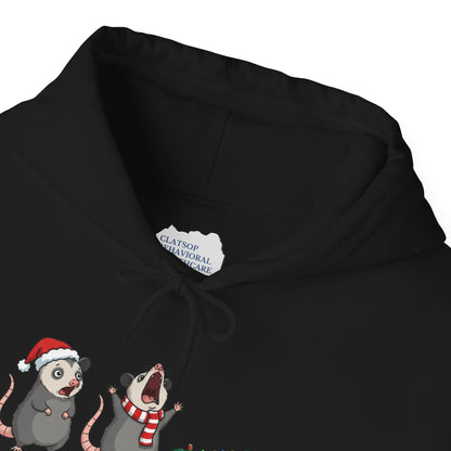 "Overstimulated But Festive" Christmas • Unisex Adult Hoodie