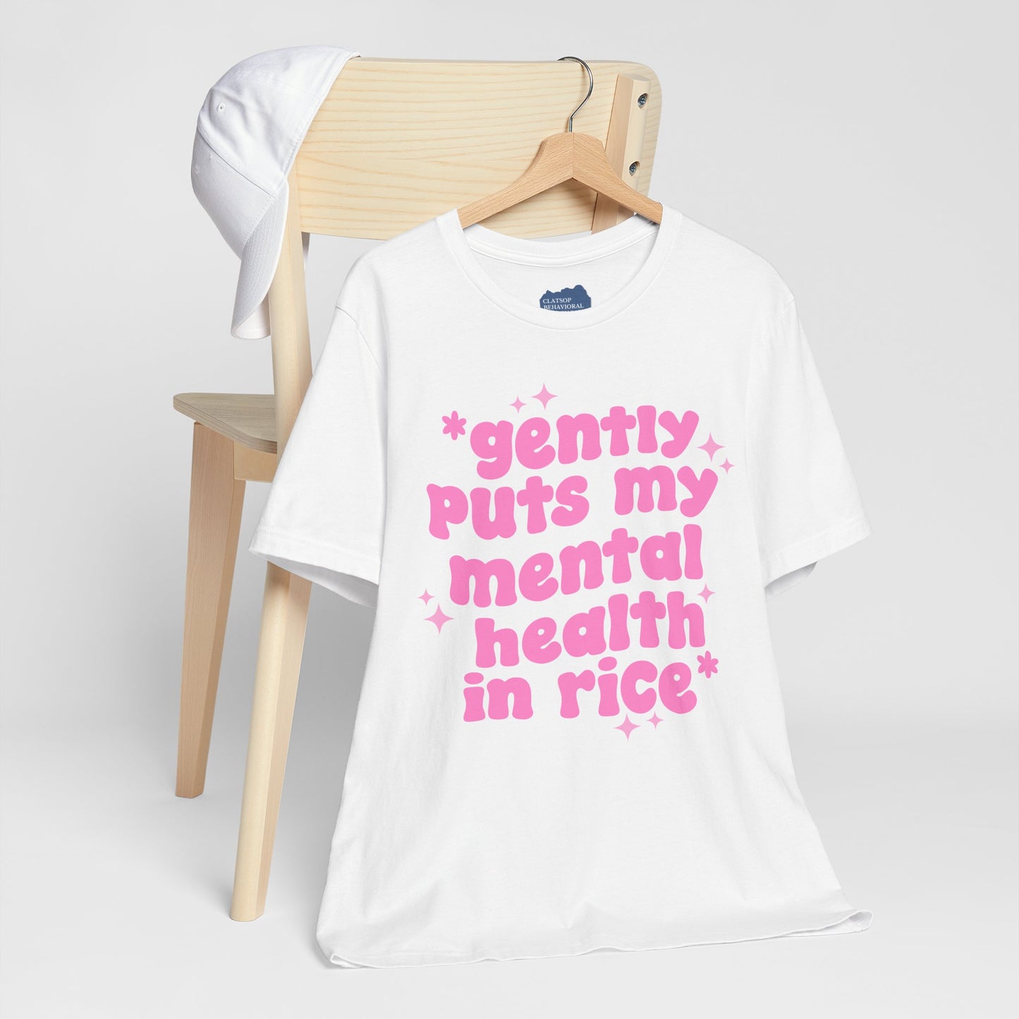 Gently Puts My Mental Health in Rice • Unisex Adult Short Sleeve Tee