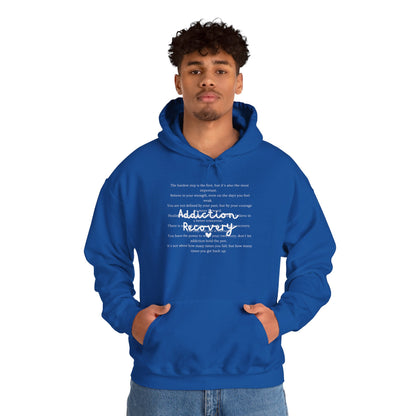 Addiction Recovery Inspirational Message Sweatshirt • Unisex Adult Hoodie