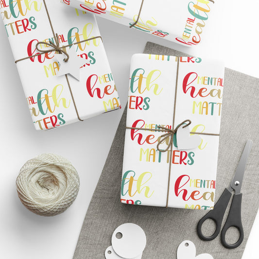 Gradient "Mental Health Matters" • Wrapping Paper Roll