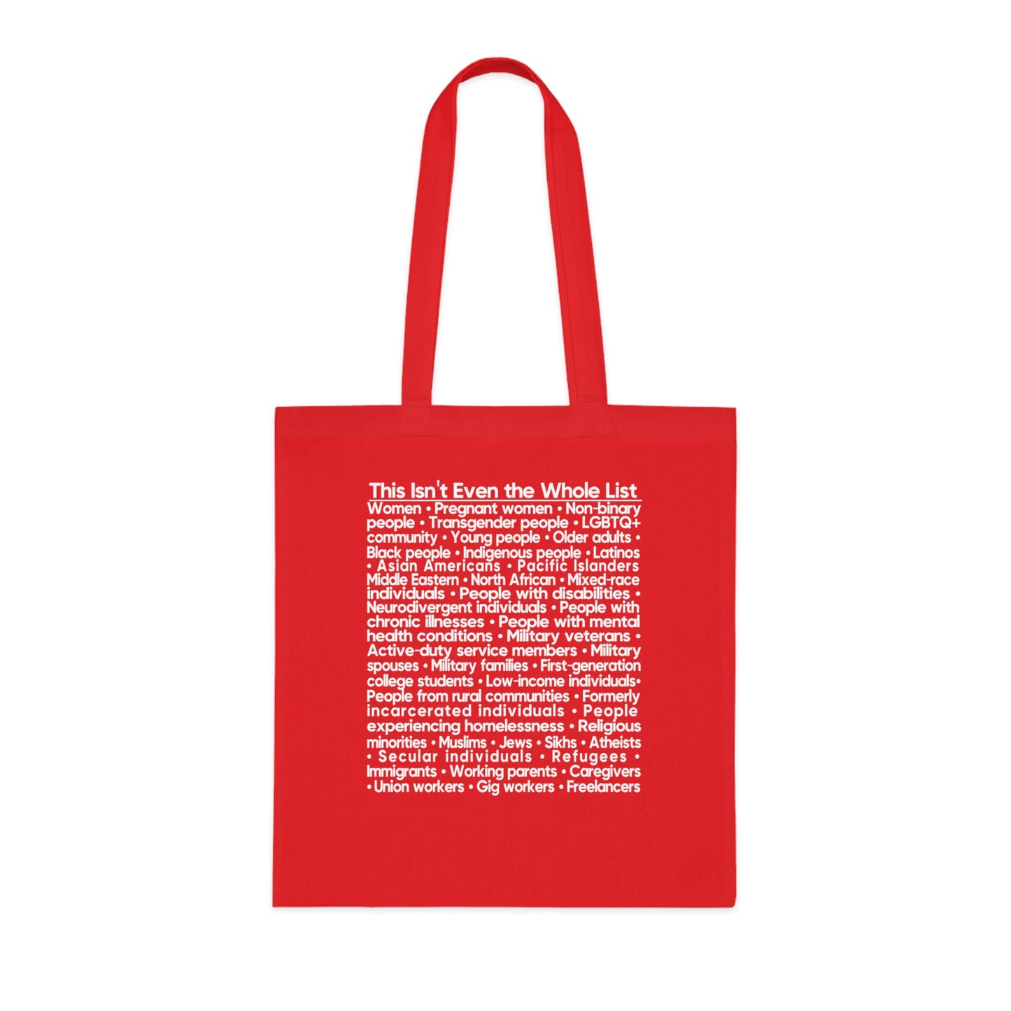 You're Probably DEI Too, Diversity Statement • Eco-Friendly Cotton Grocery Tote