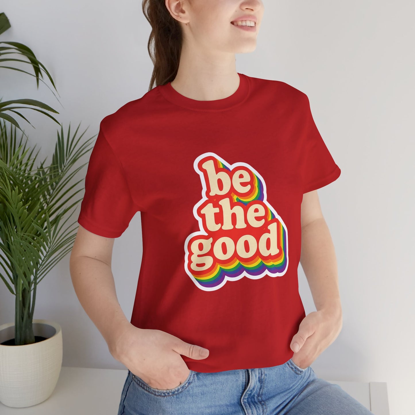 Be The Good Retro Rainbow Tee | Unisex Adult T-Shirt