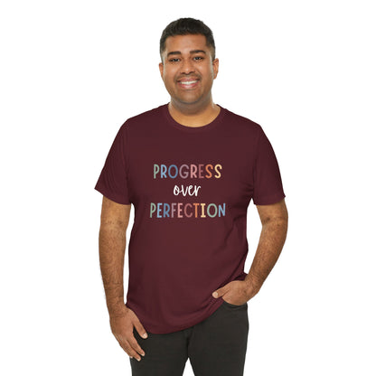 Progress Over Perfection Tee • Unisex Adult Short Sleeve T-Shirt