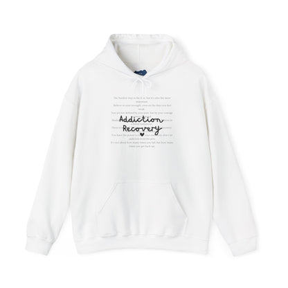 Addiction Recovery Inspirational Message Sweatshirt • Unisex Adult Hoodie