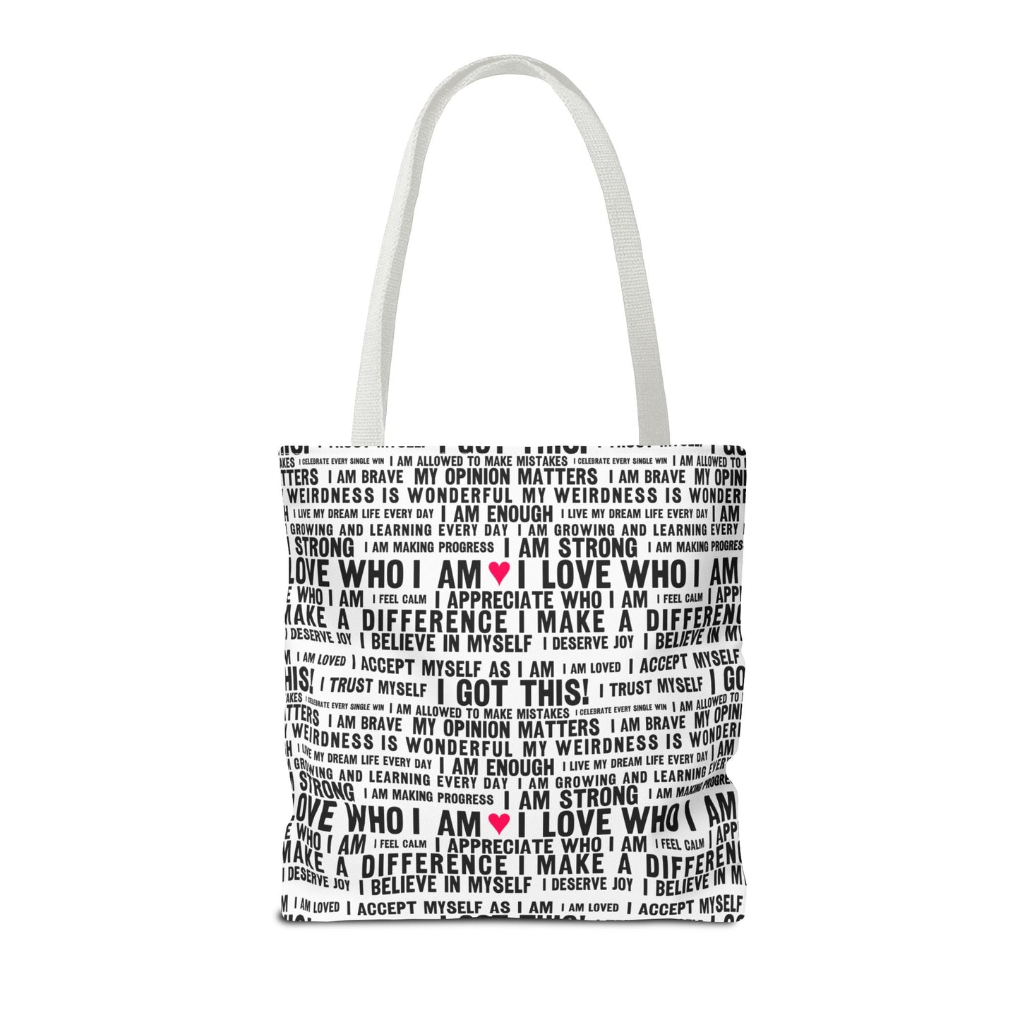 Daily Affirmations in Black & White | Eco-Friendly Tote Bag