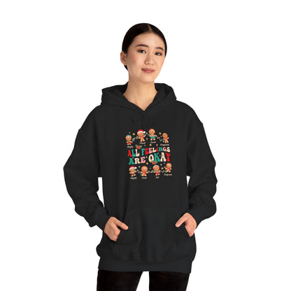 "All Feelings Are Okay" Holiday Edition • Unisex Adult Hoodie