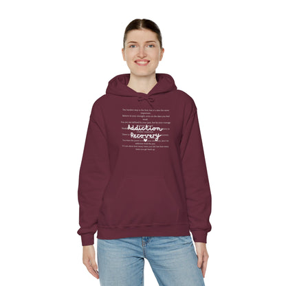 Addiction Recovery Inspirational Message Sweatshirt • Unisex Adult Hoodie