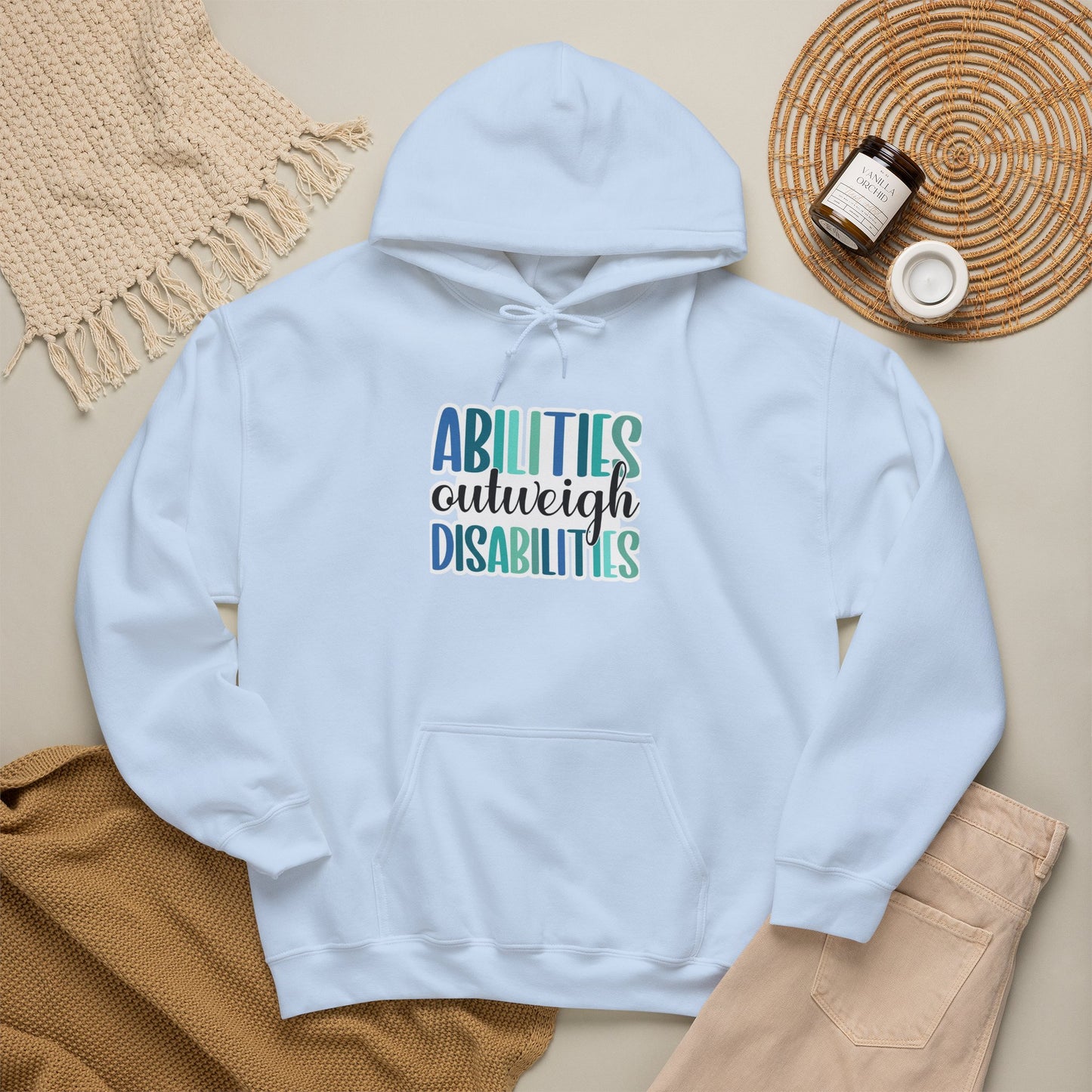 Abilities Outweigh Disabilities Disability Awareness Hoodie | Adult Unisex Hoodie