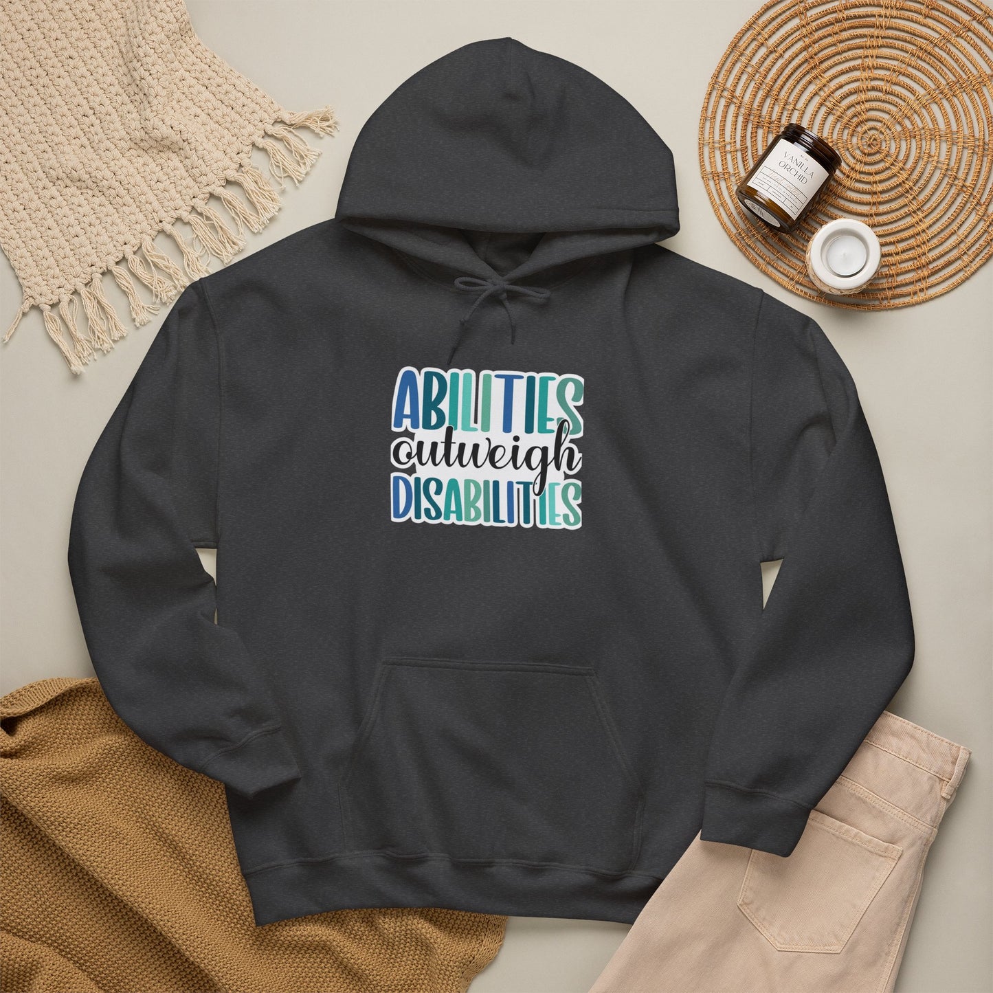 Abilities Outweigh Disabilities Disability Awareness Hoodie | Adult Unisex Hoodie