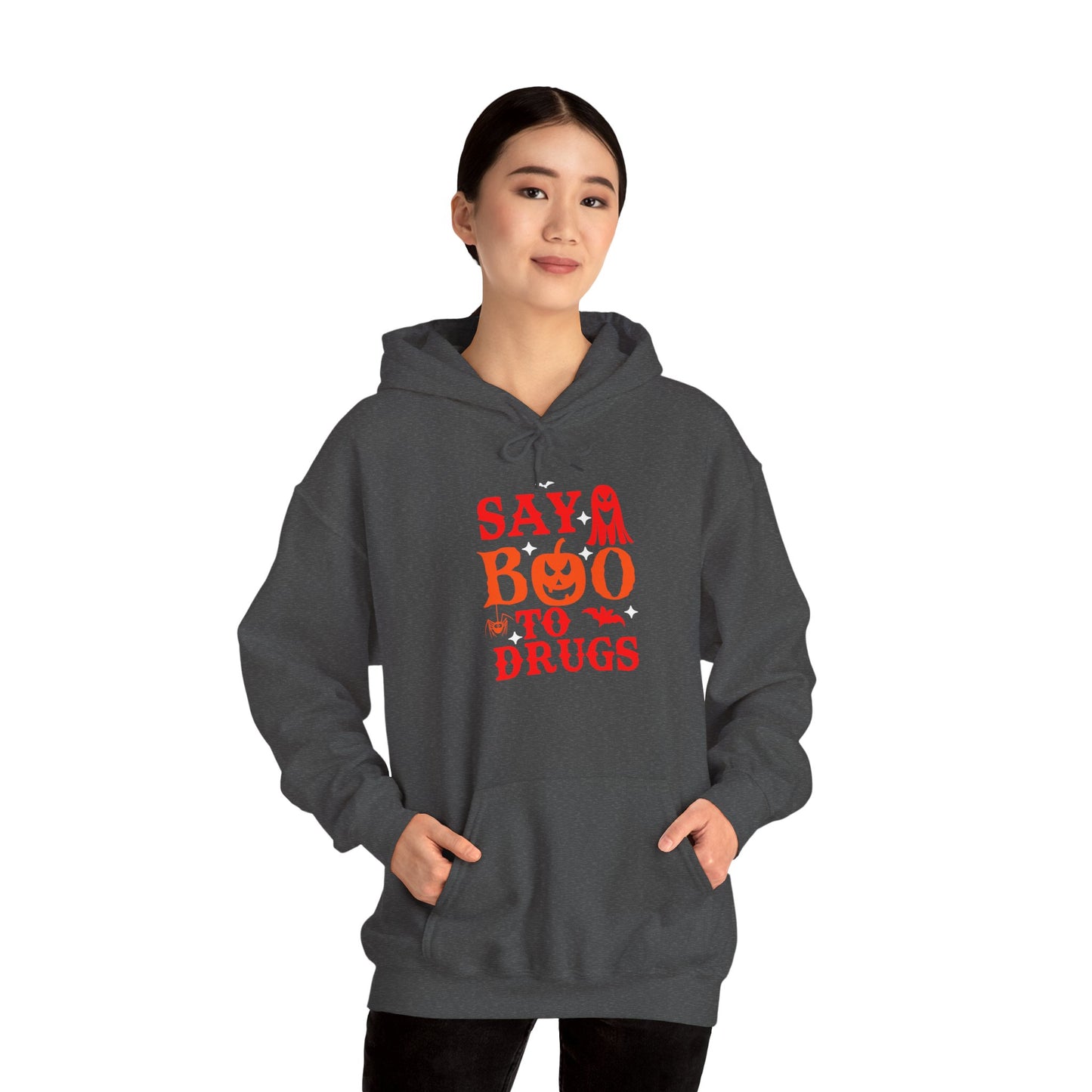 Halloween "Say Boo to Drugs" Graphic | Unisex Adult Hoodie