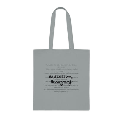 Addiction Recovery Inspirational Message Tote • Eco-Friendly Cotton Grocery Tote