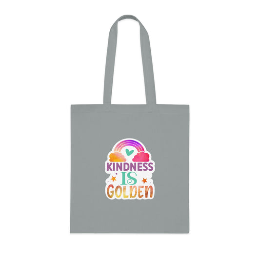 Kindness is Golden • Eco-Friendly Cotton Grocery Tote