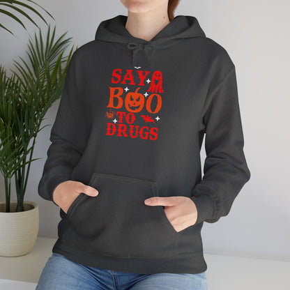 Halloween "Say Boo to Drugs" Graphic | Unisex Adult Hoodie
