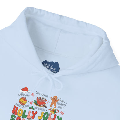 "Holly Jolly Self-Care" Christmas • Unisex Adult Hoodie