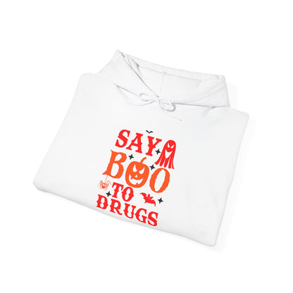 Halloween "Say Boo to Drugs" Graphic | Unisex Adult Hoodie