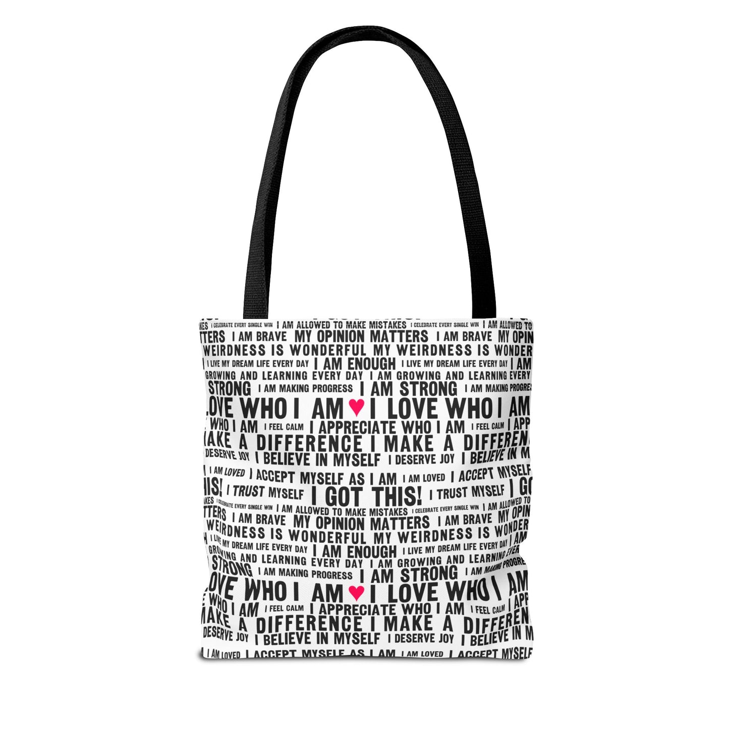 Daily Affirmations in Black & White | Eco-Friendly Tote Bag