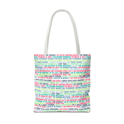 Daily Affirmations in Multi-Color | Eco-Friendly Tote Bag