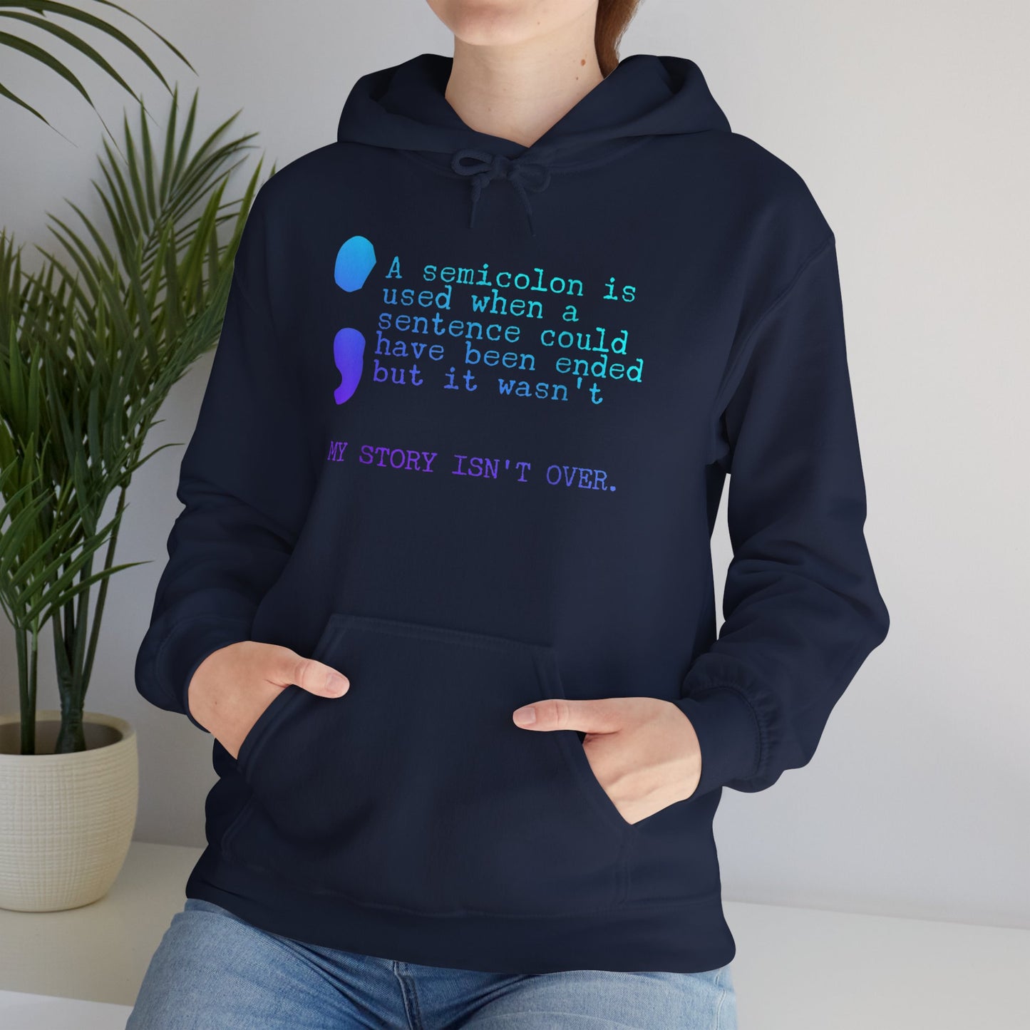 Semicolon Suicide Attempt Survivor Awareness | Unisex Adult Hoodie