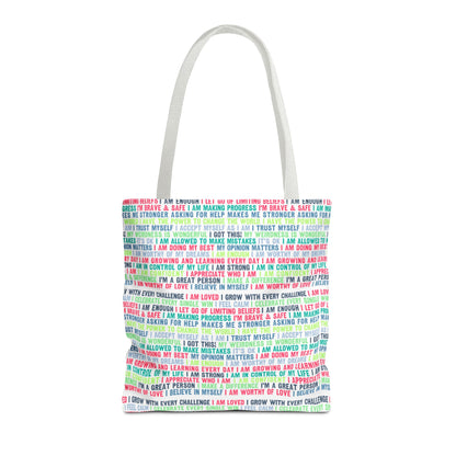Daily Affirmations in Multi-Color | Eco-Friendly Tote Bag