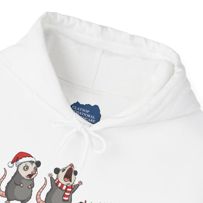 "Overstimulated But Festive" Christmas • Unisex Adult Hoodie