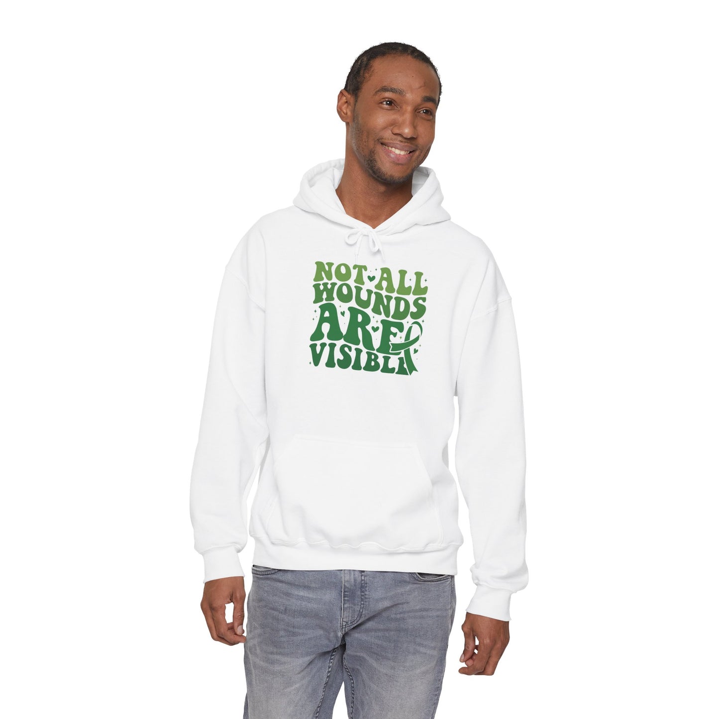 "Not All Wounds Are Visible" Mental Health Awareness | Adult Unisex Hoodie