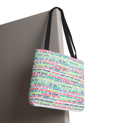 Daily Affirmations in Multi-Color | Eco-Friendly Tote Bag