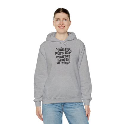 Gently Puts My Mental Health in Rice • Unisex Adult Hoodie