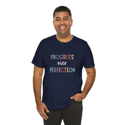 Progress Over Perfection Tee • Unisex Adult Short Sleeve T-Shirt