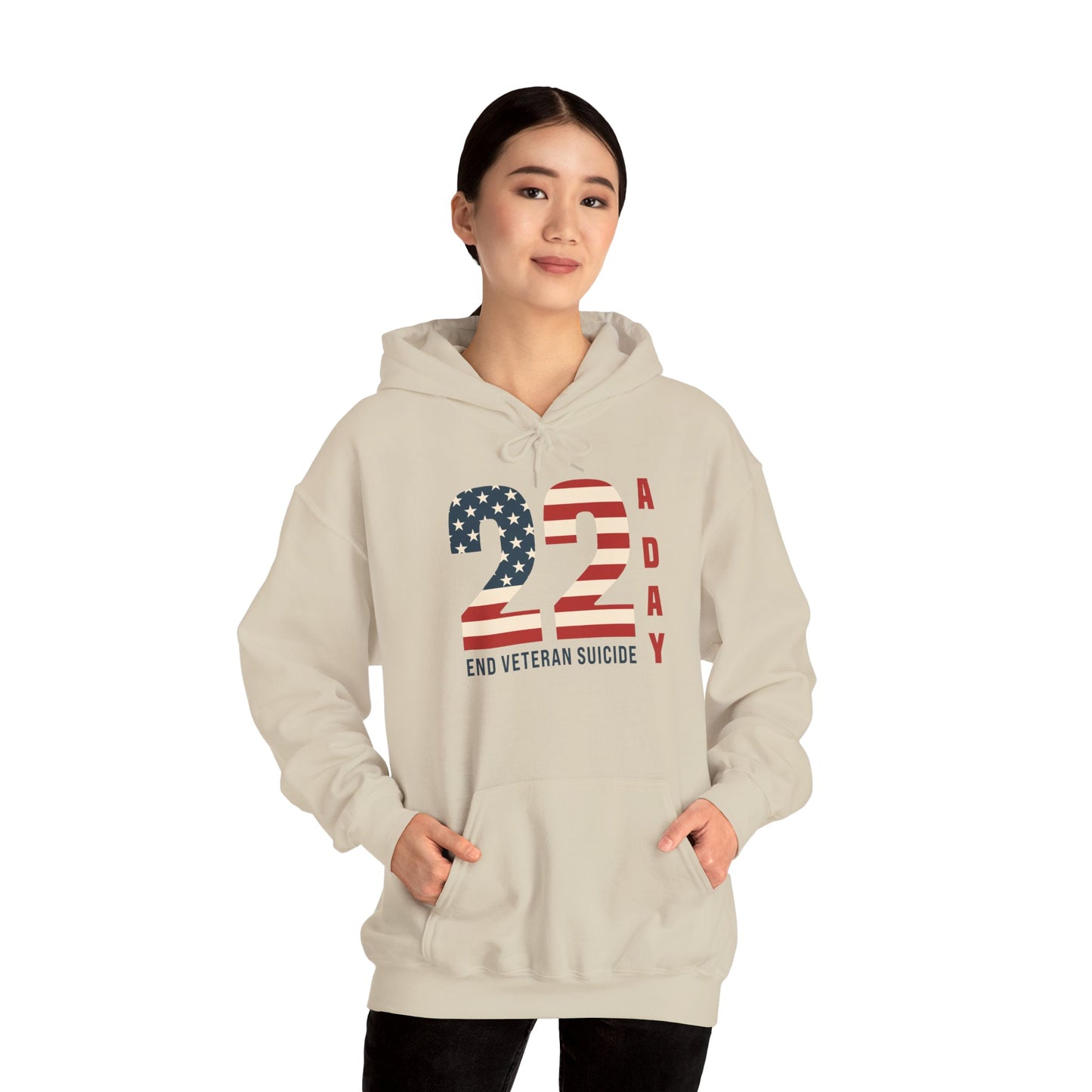 '22 a Day' End Veteran Suicide | Unisex Adult Hoodie