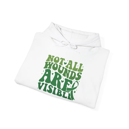 "Not All Wounds Are Visible" Mental Health Awareness | Adult Unisex Hoodie