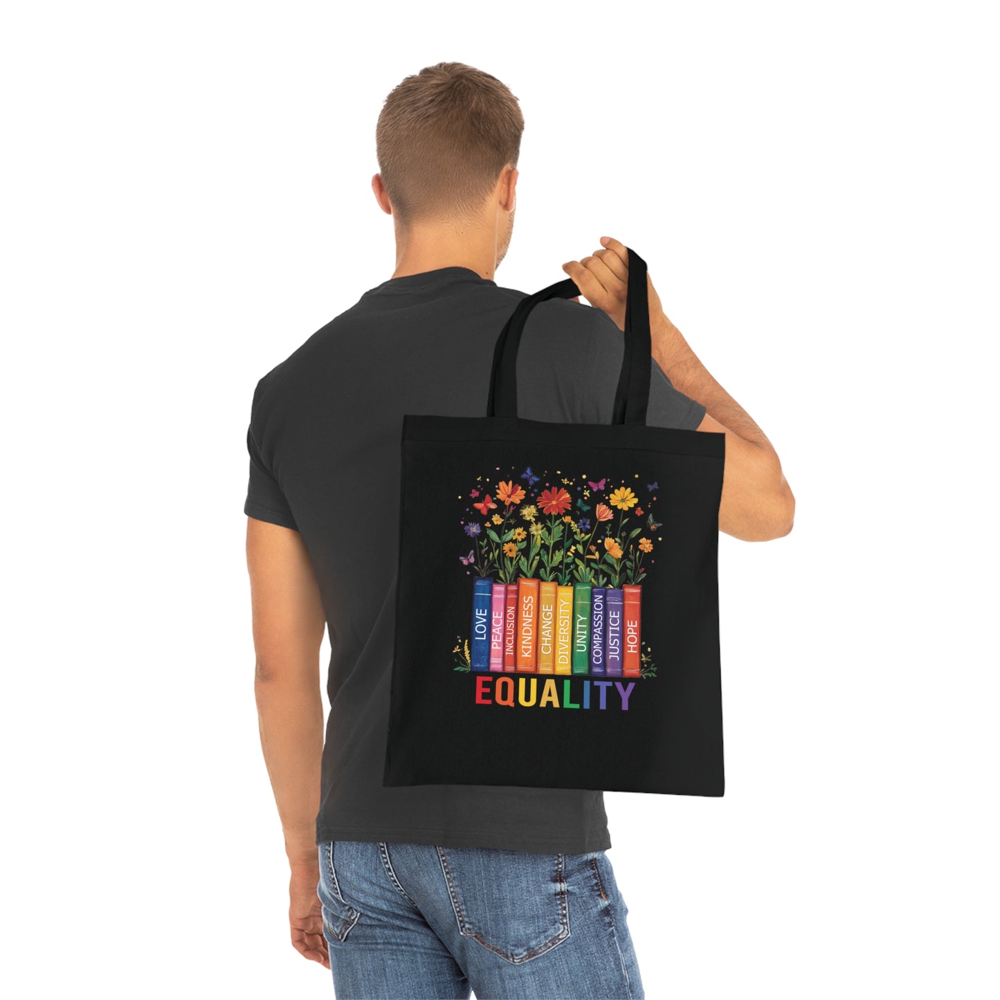 Equality Floral Design • Eco-Friendly Cotton Grocery Tote