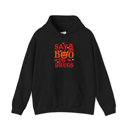 Halloween "Say Boo to Drugs" Graphic | Unisex Adult Hoodie