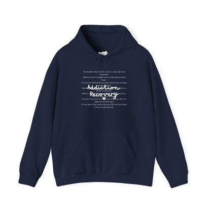 Addiction Recovery Inspirational Message Sweatshirt • Unisex Adult Hoodie