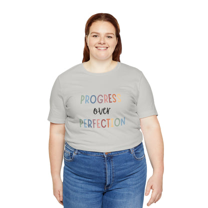 Progress Over Perfection Tee • Unisex Adult Short Sleeve T-Shirt